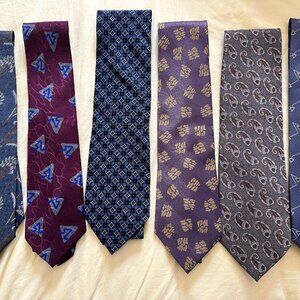 Giorgio Armani Cravatte 100% Silk Made in Italy Lot of 6 Ties